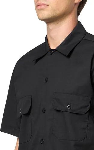 Vista 3 de Dickies Camisa de trabajo flexible de manga corta para hombre Slim Fit - P Negro