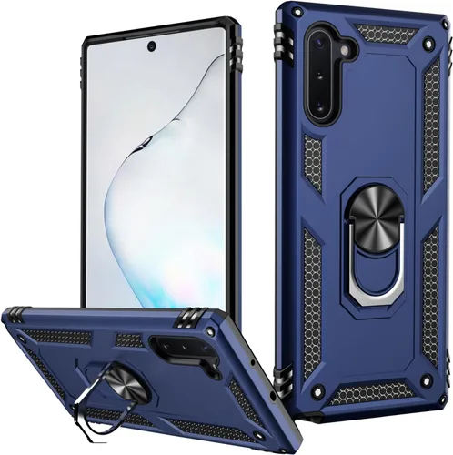 Vista 17 de LUMARKE Funda protectora para Galaxy Note 10, pasa 16 pies, prueba de caídas de grado militar, resistente con soporte de anillo magnético, Negro