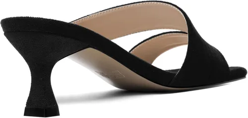 Vista 5 de MOVINSTEPS Sandalias de tacón bajo para mujer, de gamuza sólida, puntera cuadrada, de 2 pulgadas