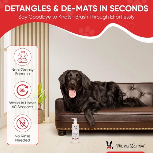 Vista 3 de Warren London Mantequilla Hidratante Acondicionador Sin Enjuague para Mascotas para Perros Loción para Piel y Pelaje Acondicionador de Aloe