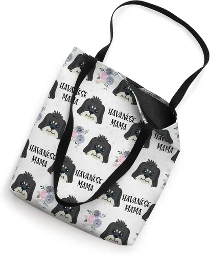 Vista 2 de Havanese Mama Cute Havanese Mom Dog Lover Gifts Bolsa de mano 16 pulgadas Blanco
