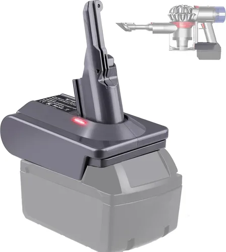 Vista 10 de Adaptador DW20V6 - Compatible con aspiradoras Dyson serie V6 y para batería de litio DeWalt 20V