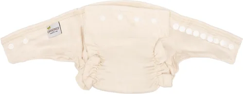 Vista 3 de Osocozy Pañal de tela ajustable de dos tamaños, suave, duradero y absorbente, 100% algodón, tejido de pájaro. Cierres a presión fáciles de usar.