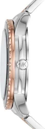 Vista 3 de Michael Kors Reloj Runway de acero inoxidable, MK6979 - Reloj de cuero de tres manecillas Runway