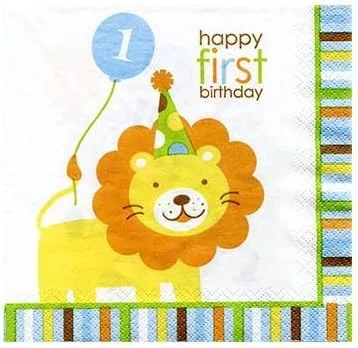 Vista 3 de Servilletas de papel de 16 unidades, Circus Time 1st Birthday