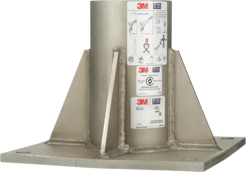 Vista 4 de 3M DBI-SALA 8000096 Base de montaje en piso para espacio confinado Acero inoxidable