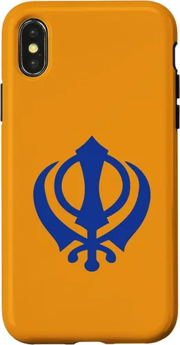 Vista 5 de Khanda Sikh Symbol Chakkar Kirpans Chakra Sikhism - Carcasa para iPhone 17
