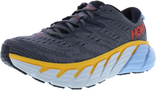 Vista 5 de Hoka One One Gaviota 4, zapatillas de running para hombre Negro blanco