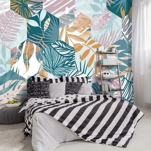 Vista 12 de Papel tapiz de tela de techo con nubes doradas, para sala de estar, dormitorio, baño, moderno, para niños y niñas, habitación de niños, mural grande