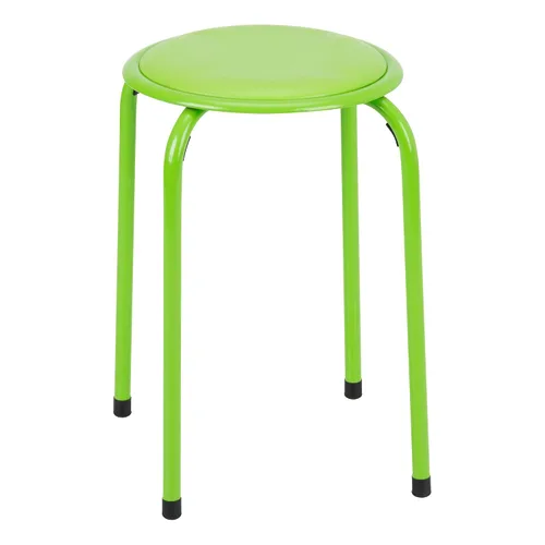 Vista 4 de Fat Catalog Taburetes apilables con asientos acolchados para niños y adultos, 17 pulgadas de altura estándar, taburetes acolchados portátiles