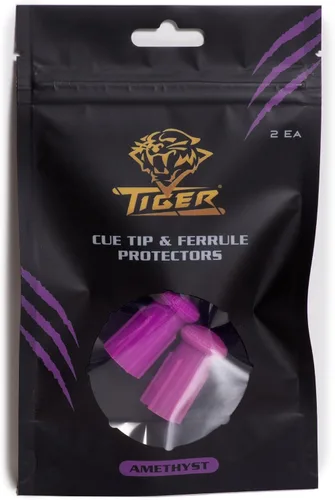 Vista 2 de Tiger Billiard - Protectores de punta para taco de billar y virola - Protectores de eje de silicona premium (paquete de 2) - Se adapta a puntas