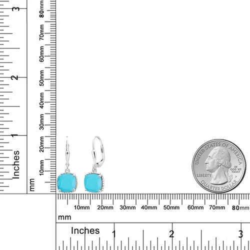 Vista 106 de Gem Stone King Aretes colgantes de plata de ley 925 de 0.315 pulgadas para mujer