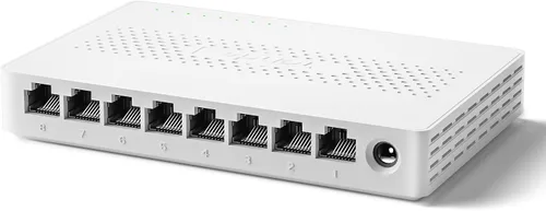 Vista 10 de Tenda 8 puertos Gigabit Ethernet Switch, escritorio Ethernet Splitter Plug Gris