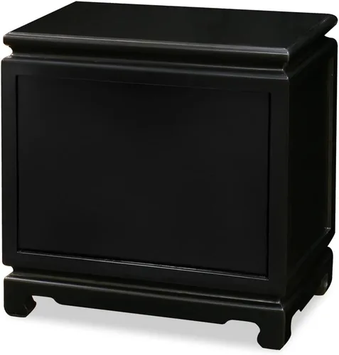 Vista 4 de Gabinete chino Ming chino de olmwood negro mate