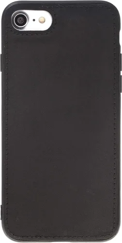 Vista 9 de HARDISTON Funda de piel auténtica de alta calidad hecha a mano para iPhone 7/8 / SE doble folio tarjetero - Funda magnética desmontable - Soporte