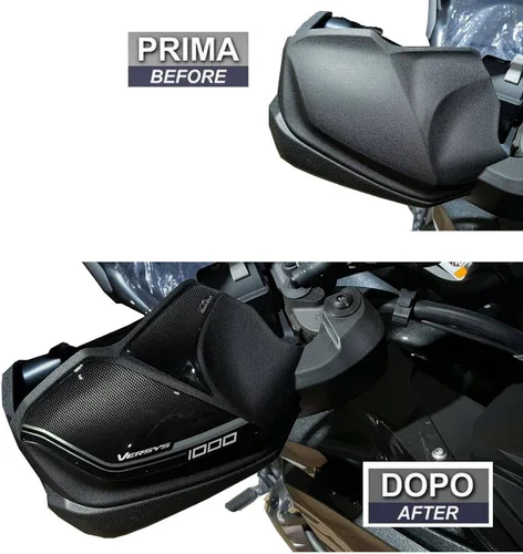 Vista 3 de Resin Bike Adhesivos 3D para motocicleta compatibles con Kawasaki Versys 1000 2019-2020 2019-2020. Adhesivos de resina, color verde y gris