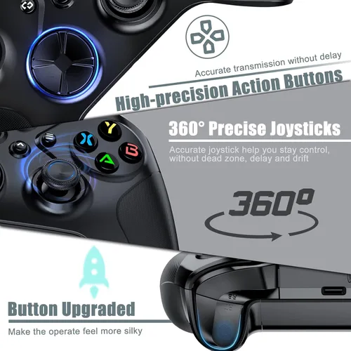 Vista 3 de Gamrombo Wireless Controller for Xbox One, PC Game Controller Support BluetoothWIFIWired Connection Compatible with Microsoft Xbox OneXbox One