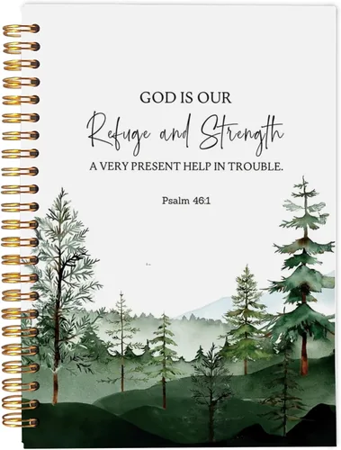 Vista 17 de Faith Can Move Mountains - Cuaderno cristiano - Regalos cristianos inspiradores para mujeres, cuadernos de diario bíblico para tomar notas, cuaderno