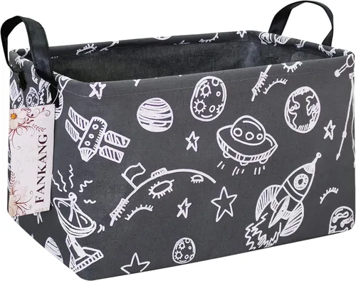 Vista 29 de Canasta plegable de almacenamiento para guardería, con revestimiento de polietileno impermeable, de grand tamaño, para niños y niñas, oficina