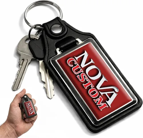 Vista 15 de Brotherhood Car Key Chain for Nova - Classic Models Keychain for Men and Blanco antiguo - Personalizado 1975