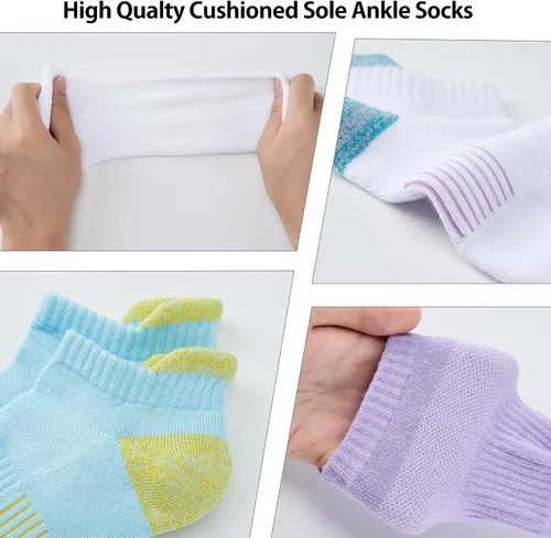 Vista 5 de ATBITER Womens Ankle Socks 6 Pairs Cushioned Running Athletic No Show Socks With Tab