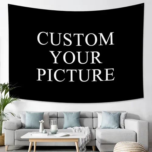 Vista 20 de Canessioa Tapiz personalizado para cargar imágenes personalizadas, tapiz personalizado, pancarta, logotipo, diseño de texto, tapiz para colgar