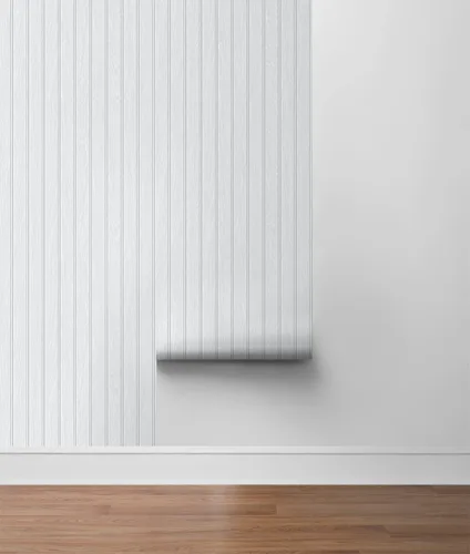 Vista 6 de Papel pintado prepegado con abalorio sintético (gris perla)