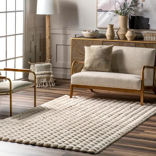 Vista 26 de nuLOOM Alfombra de Área de Felpa Acogedora de 5' x 8', Lavable a Máquina, Antideslizante, Alfombra Shag Suave y Esponjosa para Sala de Estar, Rubor