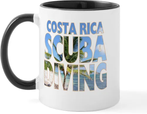 Vista 26 de CafePress Scuba Flag Diver Taza de café de cerámica de 11 oz (11.0 fl oz)