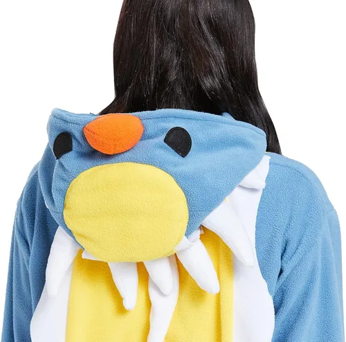 Vista 5 de DELEY Pijama de una pieza para adultos, disfraz de Halloween, Navidad, animales, cosplay, para hombres y mujeres