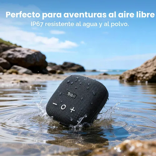 Vista 5 de Tribit StormBox Micro 2 Altavoz portátil inalámbrico: sonido de graves profundos de 10 W, altavoz impermeable IP67 para bicicleta con Bluetooth 5.3