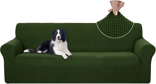 Vista 101 de U-NICE HOME Funda para sofá biplaza elástica, cubierta para sofá, funda para sillón, protector de muebles para sofá con 2 cojines, funda para sofá