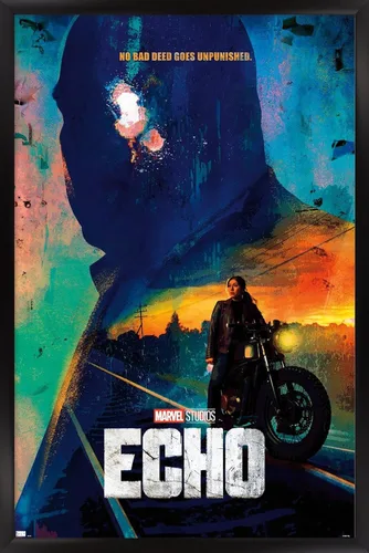 Vista 8 de Trends International Marvel Echo - Póster de pared de una hoja, 22.4 pulgadas de largo x 14.7 pulgadas, versión enmarcada de madera de granero