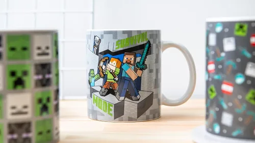 Vista 15 de Zak Designs Minecraft - Juego único de tazas de café de cerámica, tazas de café con mango cómodo para regalos de jugadores, aptas para lavavajillas