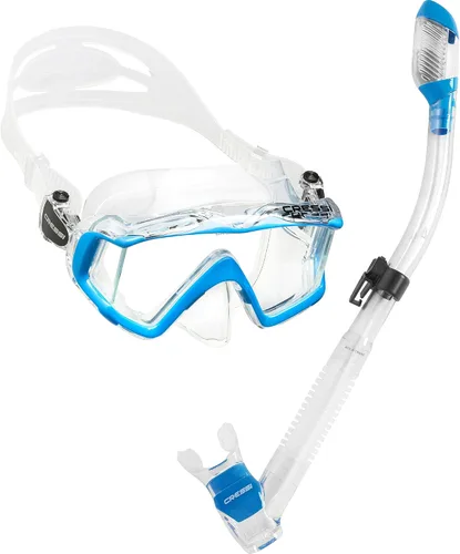 Vista 14 de Cressi Panoramic Wide View Mask & Dry Snorkel Kit for Snorkeling, Scuba Diving - Pano 3 & Supernova Dry: Designed in Italy
