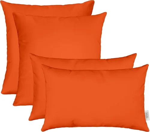 Vista 43 de RSH DECOR: Sunbrella Juego de 4 almohadas lumbares y cuadradas 20 x 12 pulgadas y 17 x 17 pulgadas Tela resistente al agua y a la decoloración