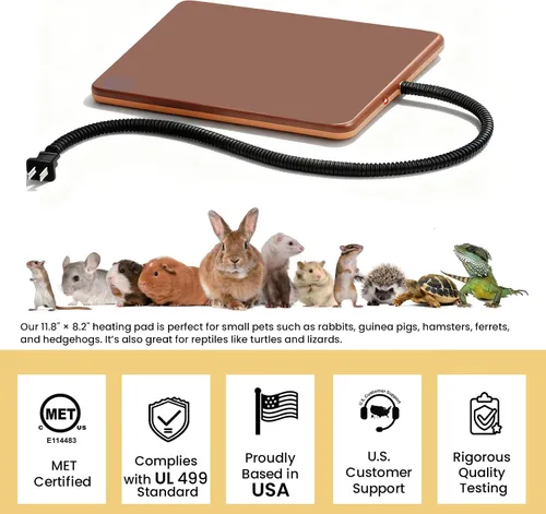 Vista 3 de Almohadilla térmica para animales pequeños, cama para animales pequeños, almohadilla térmica térmica de invierno para exteriores e interiores
