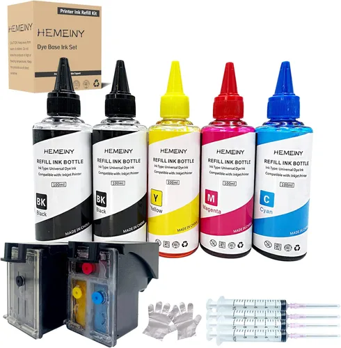 Vista 2 de Cartuchos de tinta Ciss 65XL y botellas de repuesto de tinta compatibles con HP Deskjet 3700 3758 3720 3730 3732 2600 2625 2628 2635 2655 2680 3772