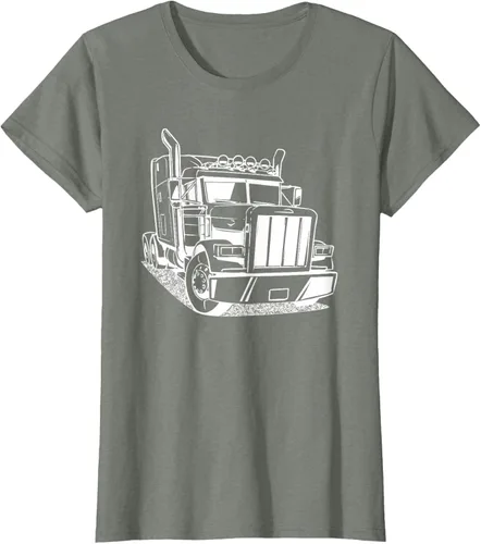 Vista 13 de Diesel Big Rig 18 Wheeler - Camiseta de camionero para camionero, Negro, S