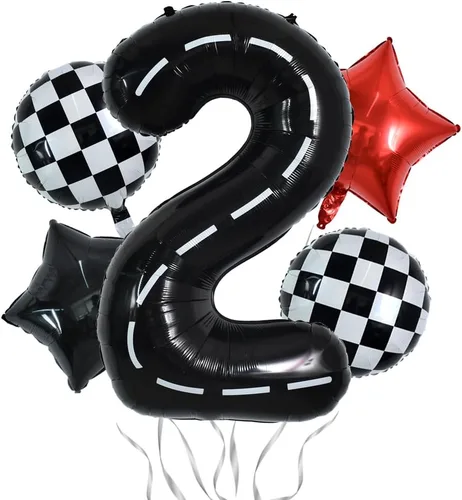Vista 76 de Globos de números grandes, negros, de 40 pulgadas