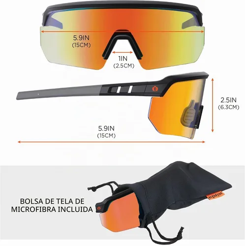 Vista 5 de Skullerz AEGIR Gafas de Seguridad, Gafas de Sol - Lentes Espejados