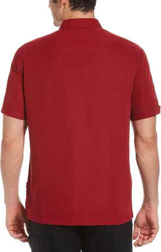 Vista 5 de Cubavera Men's Two-Pocket Double Pintuck Short Sleeve Button-Down Shirt