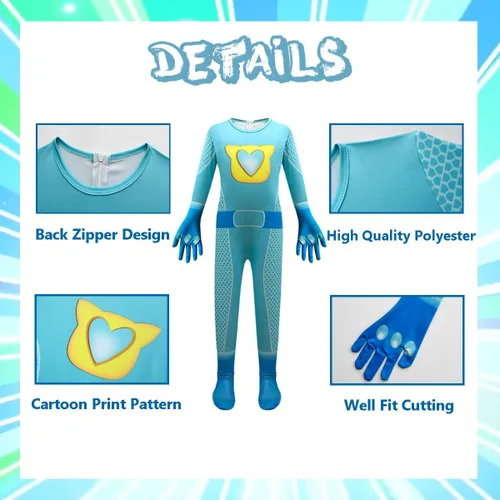 Vista 2 de Lindo disfraz de cosplay para niños con máscara y diadema, 3-10 años