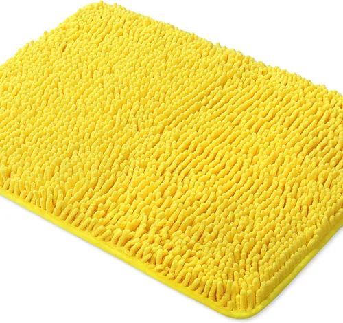Vista 126 de Yeaban Alfombra de pasillo de baño de 24 x 72 pulgadas, antideslizante, alfombra de baño larga de felpilla gruesa, absorbente y lavable, alfombra