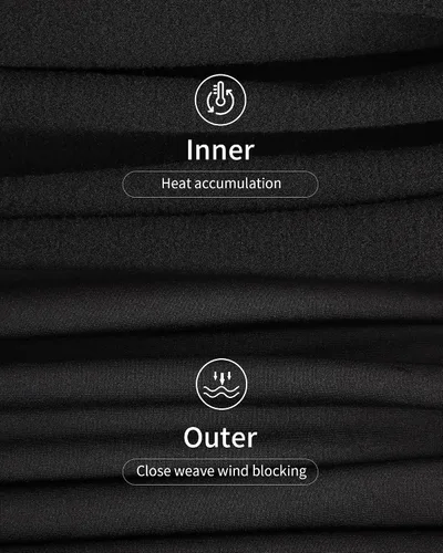 Vista 3 de WEERTI Ropa interior térmica para hombre, capa base de tela polar con forro polar