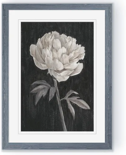 Vista 43 de Renditions Gallery- Lienzo enmarcado con flores blancas y negras Flores blancas y negras 1 juego/marco negro