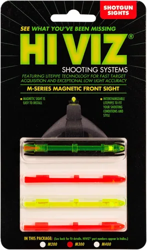 Vista 2 de HIVIZ M-Series Mira magnética para escopeta – Vista frontal para la mayoría de las escopetas acanaladas – Incluye LitePipes intercambiables en verde