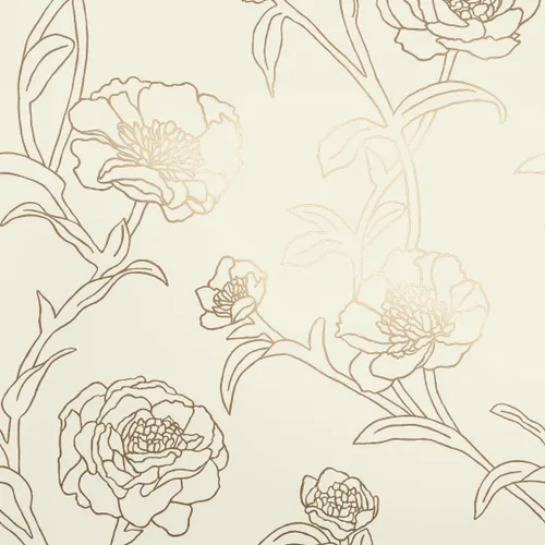 Vista 13 de Tempaper Papel tapiz floral extraíble con despegar y pegar de peonías metálicas en blanco y negro, 20.5 pulgadas x 16.5 pies, fabricado