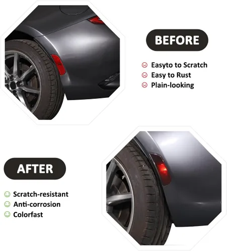 Vista 2 de Cubierta de marco de lámpara de faros traseros de automóvil para Mazda MX-5 ND 2015-2023 Reflector de parachoques, luces de marcador lateral