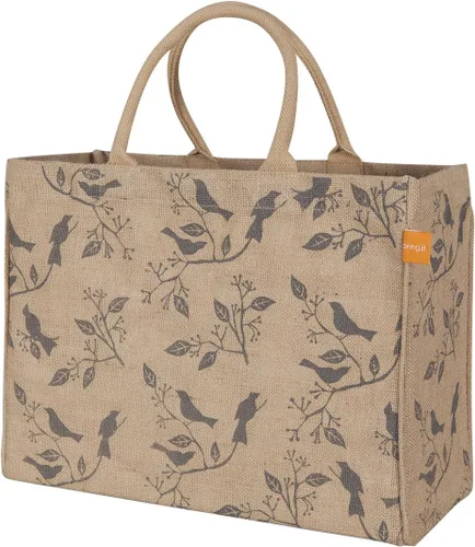 Vista 16 de Bolsa de mano de yute KAF Home para el mercado con asas, Talla única